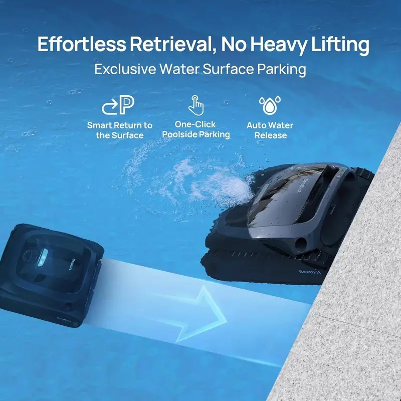 Beatbot AquaSense 2 Cordless Robotic Pool Cleaner – Smart Auto-Parking, Dual-Pass Waterline Scrubbing, Covers Up to 3,230 sq.ft (Blue) 2
