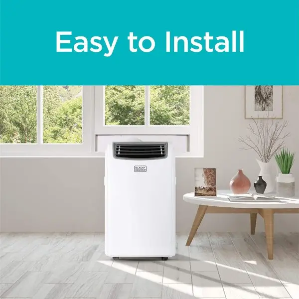 BLACK+DECKER Portable Dual-Function Air Conditioner and Heater – 14,000 BTU White Unit with Remote Control