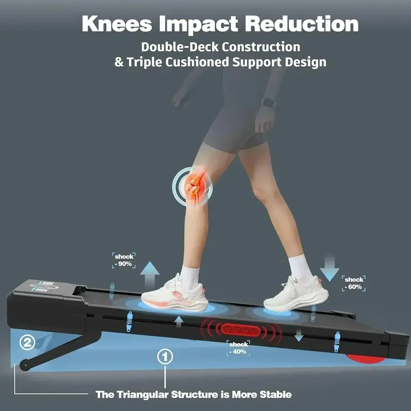 Compact Folding Treadmill for Home Use – Mountaineering-Inspired Design with LED Display & Bluetooth Audio