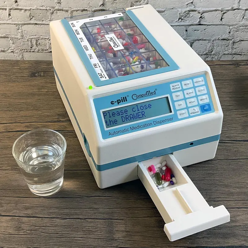 CompuMed Tamper-Proof Automatic Pill Dispenser — AC-Powered, Scheduled Medication Management