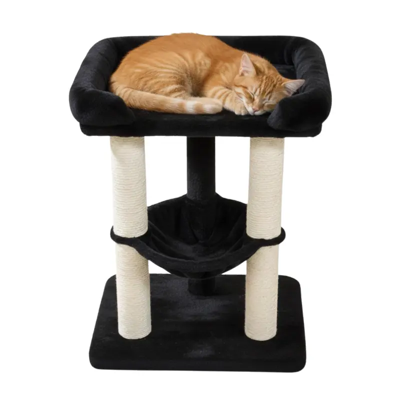Contemporary Cat Tree Featuring Hammock, Cozy Nook, and Sisal-Wrapped Posts 2