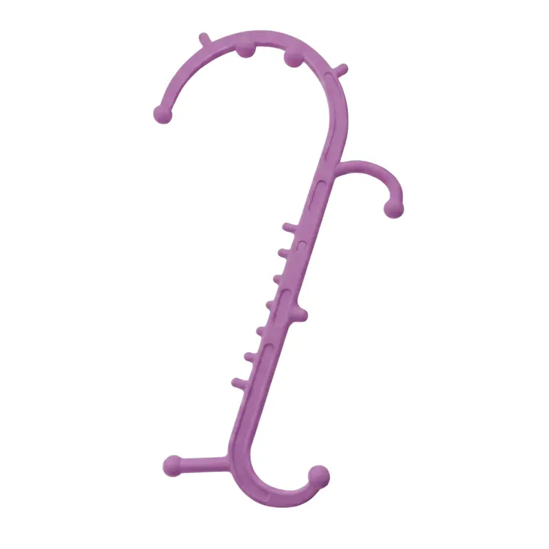 Ergonomic Dual-Grip Massage Stick Featuring Dual Hook Ends and Precision Pressure Points