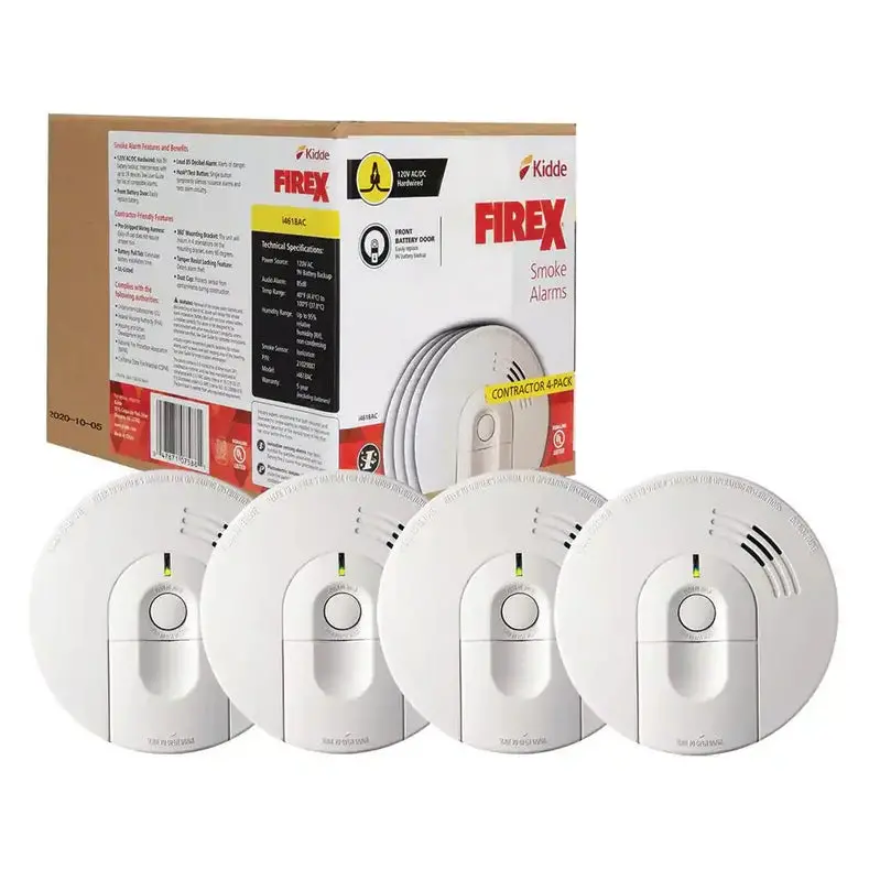 Firex Ionization Smoke Detector Pack – Hardwired 4-Unit Set for Reliable Home Safety