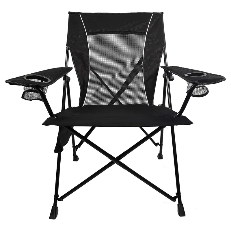 Foldable Dual-Lock Camp Chair with Cup Holders, Lightweight Frame & Convenient Carry Bag