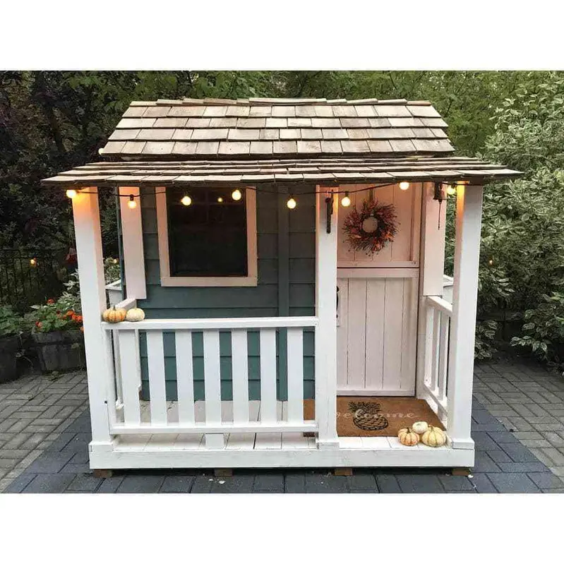 Little Squirt Wooden Playhouse by Outdoor Living Today – 6-Foot Cedar Kids’ Play Structure with Authentic Details