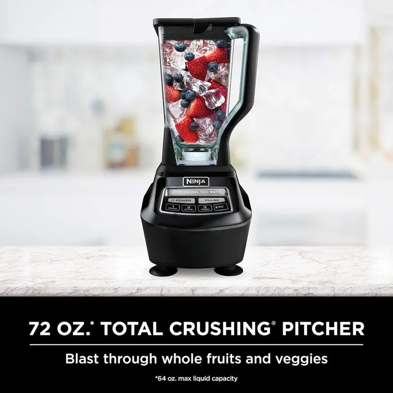 Ninja BL770 All-in-One Kitchen System – High-Performance Blender and Processor Bundle in Sleek Black