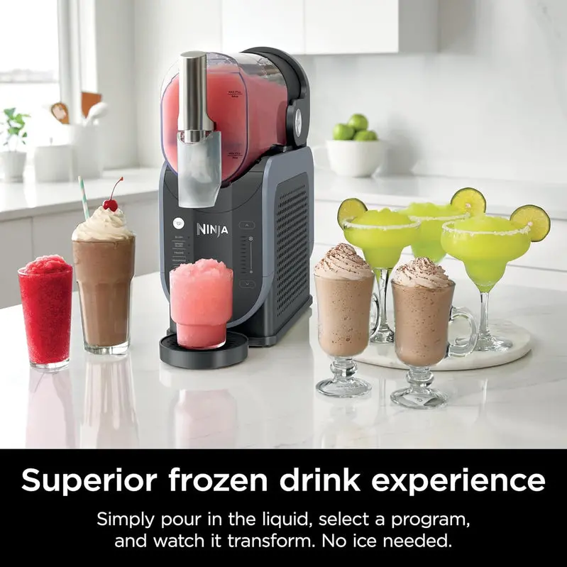 Ninja SLUSHi Frozen Drink Machine – 88 oz Capacity with Five Preset Programs and Compact Black Design
