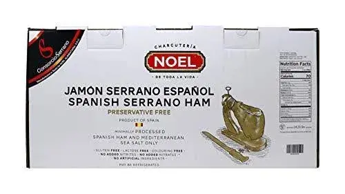 Noel Premium D.O. Serrano Ham – Authentic Spanish Certified Cured Ham, Thinly Sliced for Rich Umami Taste