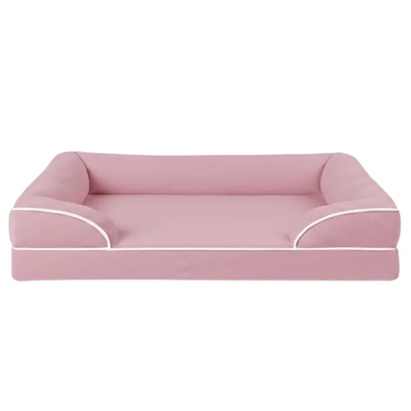 Orthopedic Memory Foam Pet Bed with Supportive Bolstered Walls and Removable Washable Cover