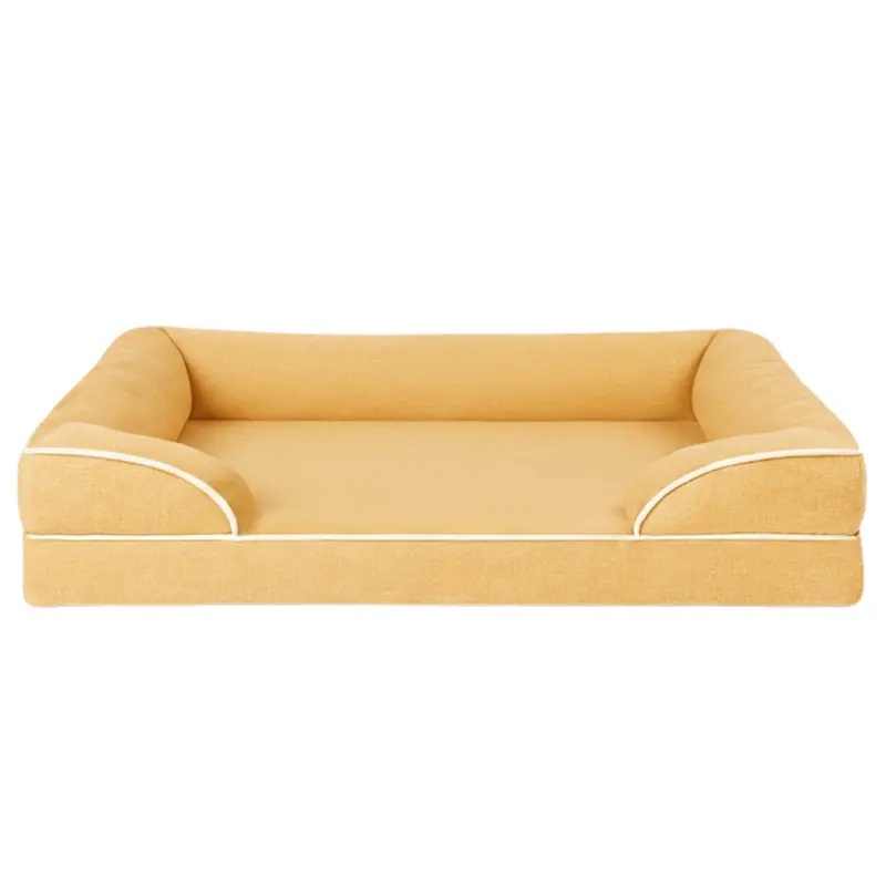 Orthopedic Memory Foam Pet Bed with Supportive Bolstered Walls and Removable Washable Cover