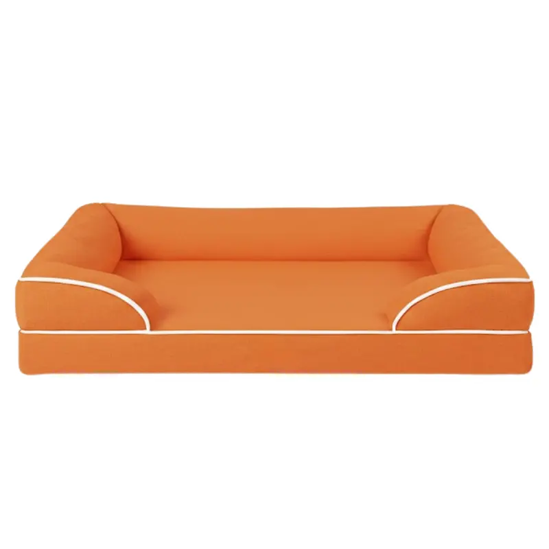 Orthopedic Memory Foam Pet Bed with Supportive Bolstered Walls and Removable Washable Cover