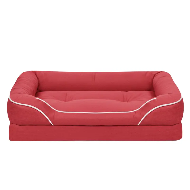 Plush Bolstered Pet Bed with Non-Slip Rubber Base and Machine-Washable Removable Cover 5