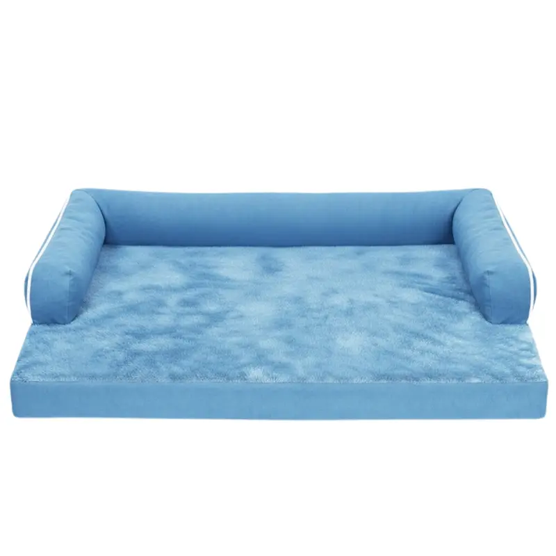 Plush Extra-Large Memory Foam Dog Bed with Durable Bolsters and Easy-Remove Washable Cover