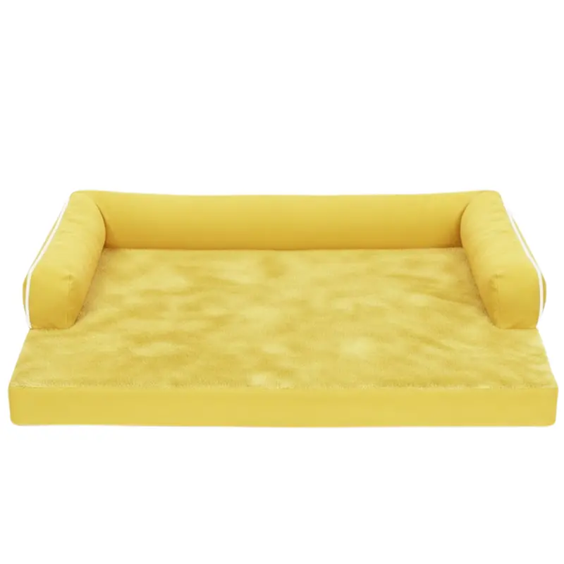 Plush Extra-Large Memory Foam Dog Bed with Durable Bolsters and Easy-Remove Washable Cover