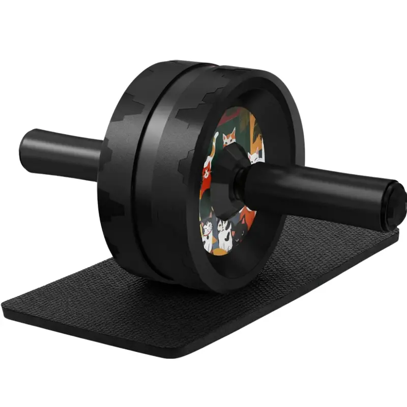 Sturdy Dual-Wheel Ab Roller Featuring Steel Frame, Ergonomic Knee Cushion & Core Stability Design 2